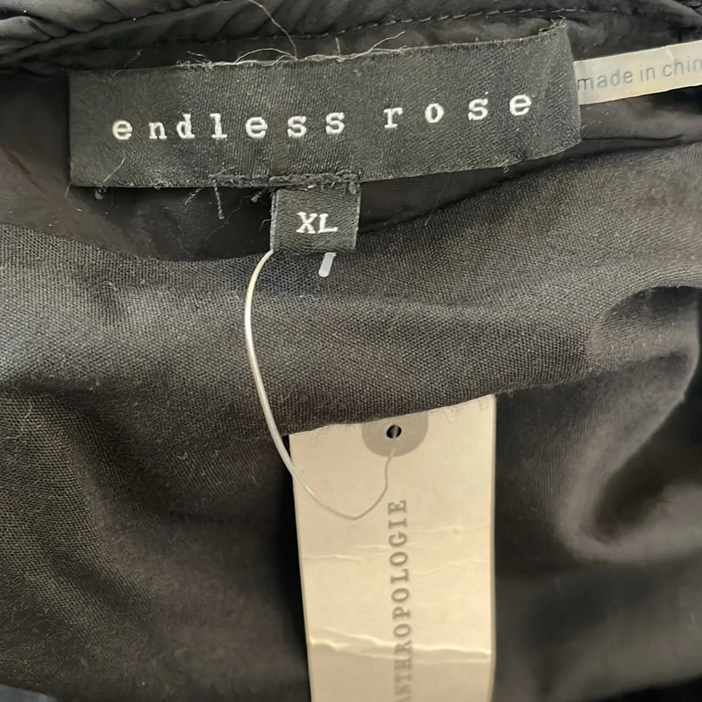 🎉HP! ❤️ NWT! Anthropologie x Endless Rose Black Tiered Mini Dress